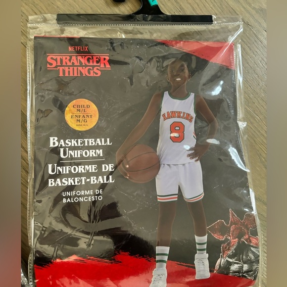 Stranger Things Hawkins Basketball Jersey Cosplay Halloween Costume Brand NEW - Picture 3 of 13
